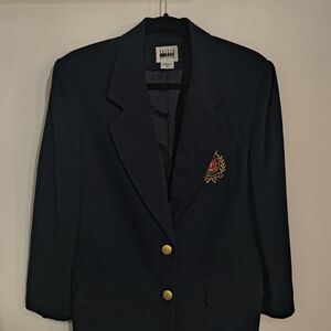 Leslie Fay Navy Blazer with Gold Buttons